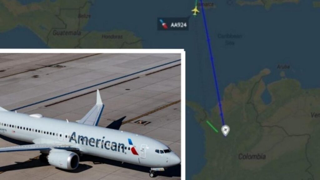 Bullet damage was discovered on the wing of an American Airlines aircraft after it landed in Miami following a flight from Colombia, according to reports.